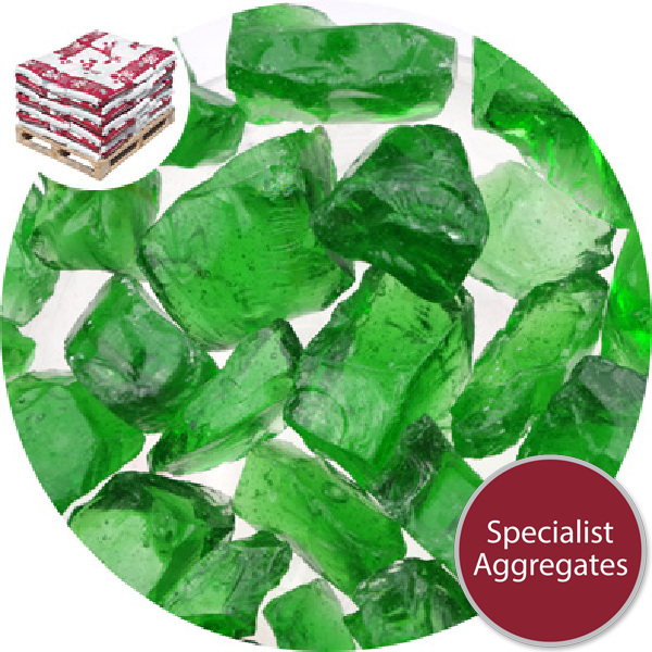 Enviro-Glass Large Gravel - Emerald Green Crystal